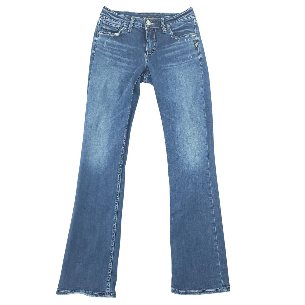 Silver Jeans Avery Slim Boot Jeans Womens W28/L33 Blue Med Wash Bootcut Stretch
